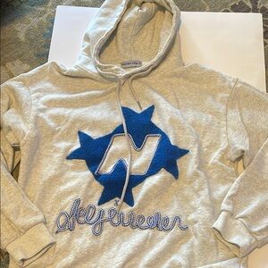 Gray and Blue Sweater with Stylish Design